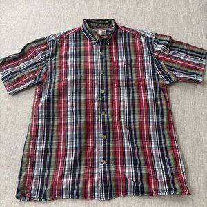 Duluth Trading‎ Co Shirt Men's Medium BBQ Short Sleeve 72510 Plaid Button Front